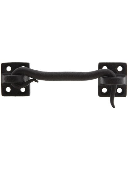Galvanized Iron Hook and Eye With Black Powder-Coated Finish