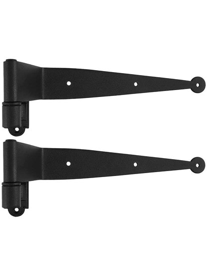 Pair of Shutter Strap Hinges with Plate Pintles - 2 1/4 inch Offset.
