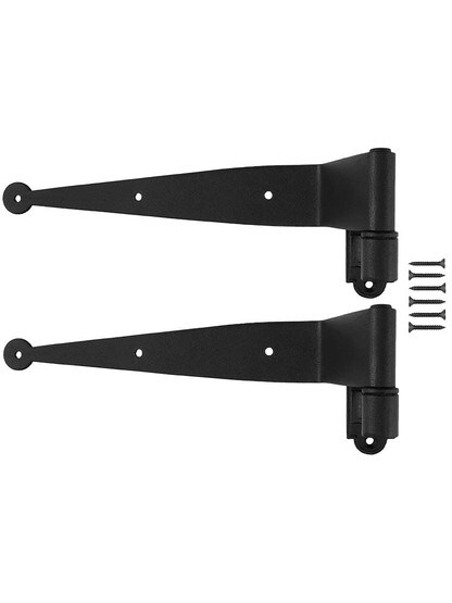 Alternate View 3 of Pair of Shutter Strap Hinges with Plate Pintles - 2 1/4 inch Offset.