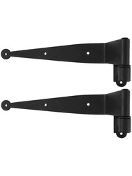 Pair of Shutter Strap Hinges with Plate Pintles - 2 1/4" Offset