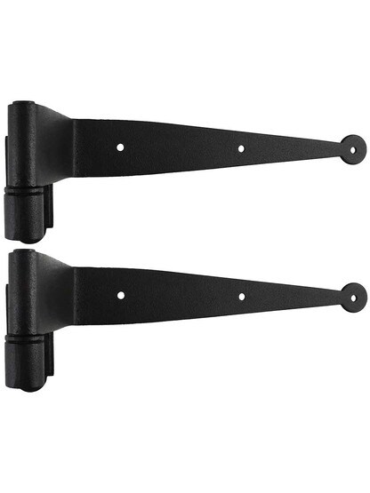 Pair of Shutter-Strap Hinges with Plate Pintles - 3 1/4 inch Offset.