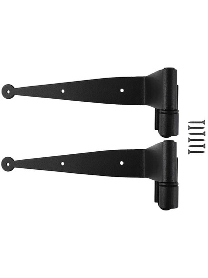 Pair of Shutter-Strap Hinges with Plate Pintles - 3 1/4" Offset