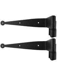 Pair of Shutter-Strap Hinges with Plate Pintles - 3 1/4" Offset