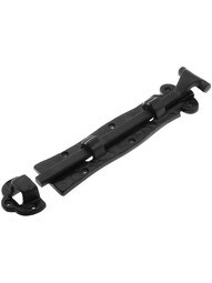 9" Cast Aluminum Shutter Bolt With Black Powder-Coated Finish