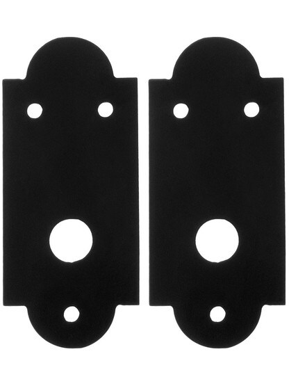 Pair of Aluminum Lag pintle Escutcheons With Black Powder-Coated Finish