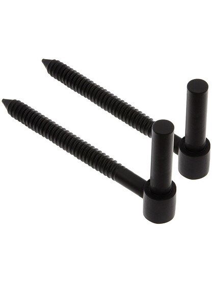 Pair of 4 inch Galvanized Steel Lag pintles - 1/2 inch Diameter