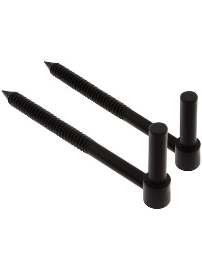 Pair of 6 inch Galvanized Steel Lag pintles - 1/2 inch Diameter