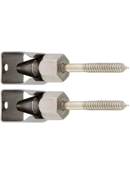 Alternate View of Pair of Stainless Steel Bullet Shutter Catches With Natural Steel Finish