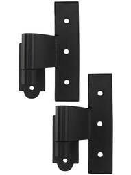 Pair of Suffolk Style Stainless-Steel Middle Hinges with Plate Pintles - 1 3/4 inch Offset.