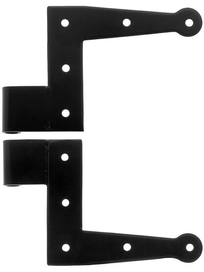 Pair of Stainless Steel L Hinges With No Offset.