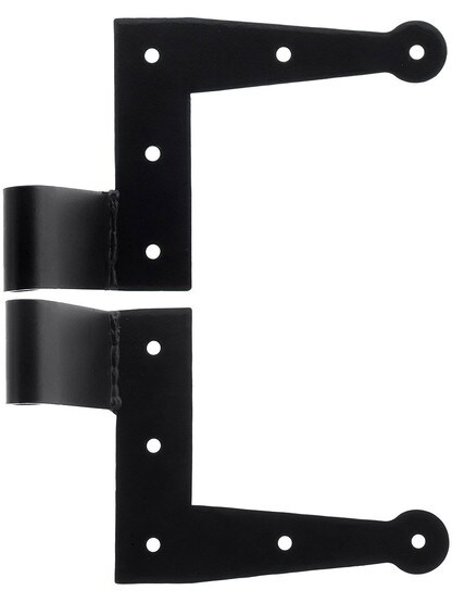 Pair of Stainless Steel L Hinges with 2 1/4 inch Offset.