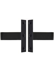 Pair Of 3/8 Inch Diameter New York Style 2 1/4 Inch Offset Center Hinge.
