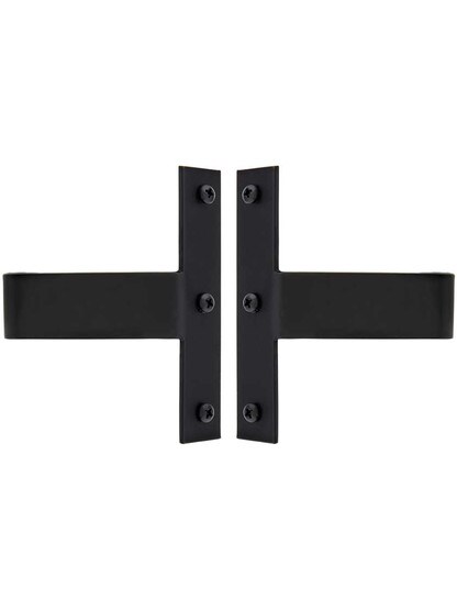 Pair Of 3/8 Inch Diameter New York Style 2 1/4 Inch Offset Center Hinge.