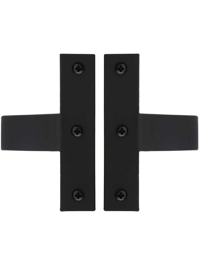 Alternate View of Pair Of 3/8 Inch Diameter New York Style 2 1/4 Inch Offset Center Hinge.