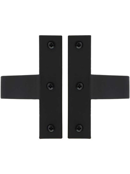 Alternate View of Pair Of 3/8 Inch Diameter New York Style 2 1/4 Inch Offset Center Hinge.