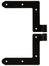 Pair of Galvanized Steel New York "L" Hinge Straps With No Offset