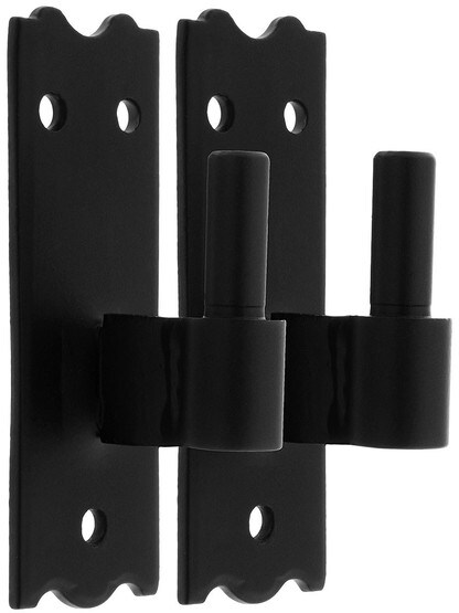 Pair of 3/8 inch Diameter Galvanized Steel New York Style Pintles With 1 1/4 inch Offset.