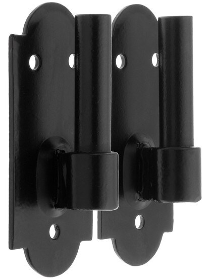 Pair of 1/2 inch Diameter Galvanized Steel Arch Top Pintles With 3/4 inch Offset