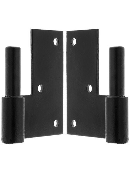 Pair of 1/2 inch Diameter Galvanized Steel Jamb Mounting Pintles With 1 1/4 inch Offset