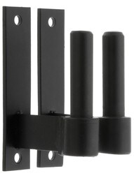Pair of 1/2 inch Diameter Stainless Steel Narrow Plate Pintles with 1 3/4 inch Offset.