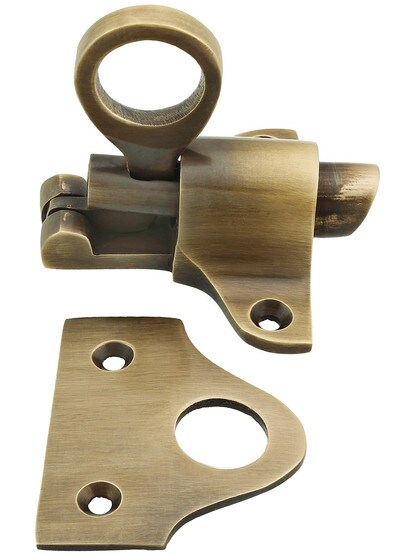 Solid Brass Barrel Style Transom Window Latch In Antique By Hand.