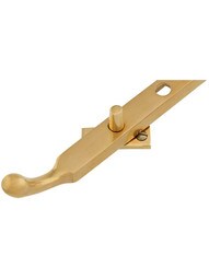 Solid-Brass Casement Stay with Bulb Handle - 11 1/2"