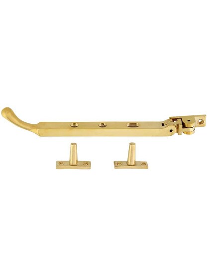 Alternate View 2 of Solid-Brass Casement Stay with Bulb Handle - 7 1/2 inch.