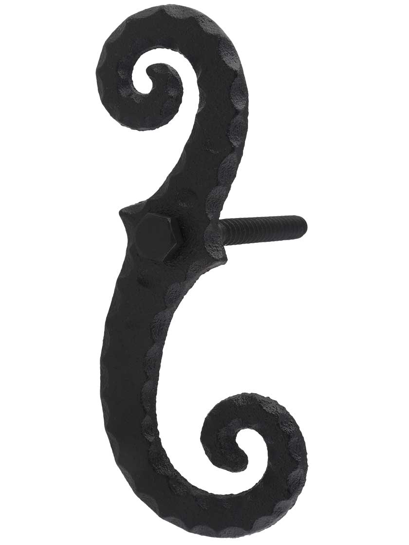 Pair of 6 inch Cast-Iron Shutter Dogs with Mounting Hardware.