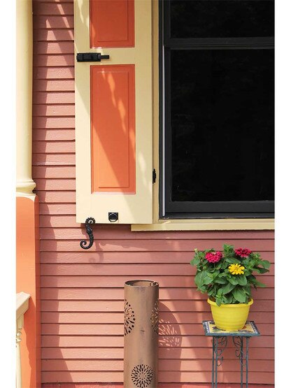 Alternate View 5 of Pair of 6 inch Cast-Iron Shutter Dogs with Mounting Hardware.