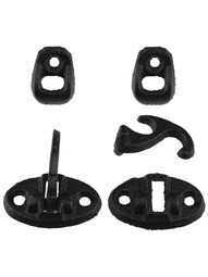 Pair of Cast-Iron Sill Bermuda Shutter Fasteners