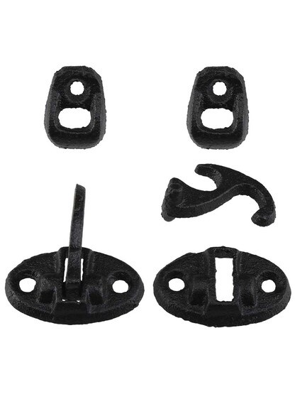 Pair of Cast-Iron Sill Bermuda Shutter Fasteners.