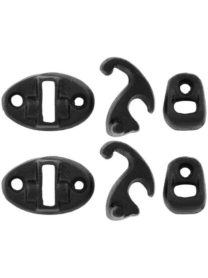 Alternate View 2 of Pair of Cast-Iron Sill Bermuda Shutter Fasteners.