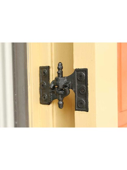 Alternate View 4 of Acme Black Cast-Iron Mortise Shutter Hinges - 3 1/8 inch x 2 1/2 inch.