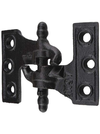 Alternate View of Acme Black Cast-Iron Mortise Shutter Hinges - 3 3/4 inch x 2 1/2 inch.