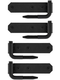 Set of 4 1/8-Inch Connecticut Shutter Hinges - No Offset