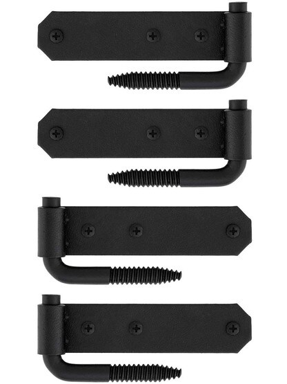 Set of 4 1/8-Inch Connecticut Shutter Hinges - No Offset.