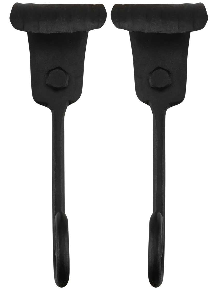 Pair of Iron Charleston Style Shutter Dogs Lag Mounted House