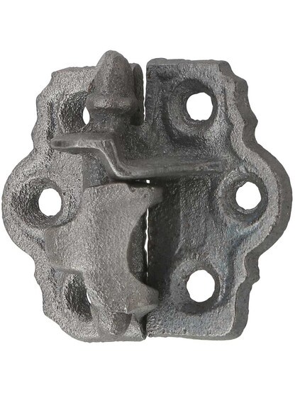 Alternate View of Set of Clarks Tip Cast Iron Shutter Hinges With 1 1/4 inch Throw.