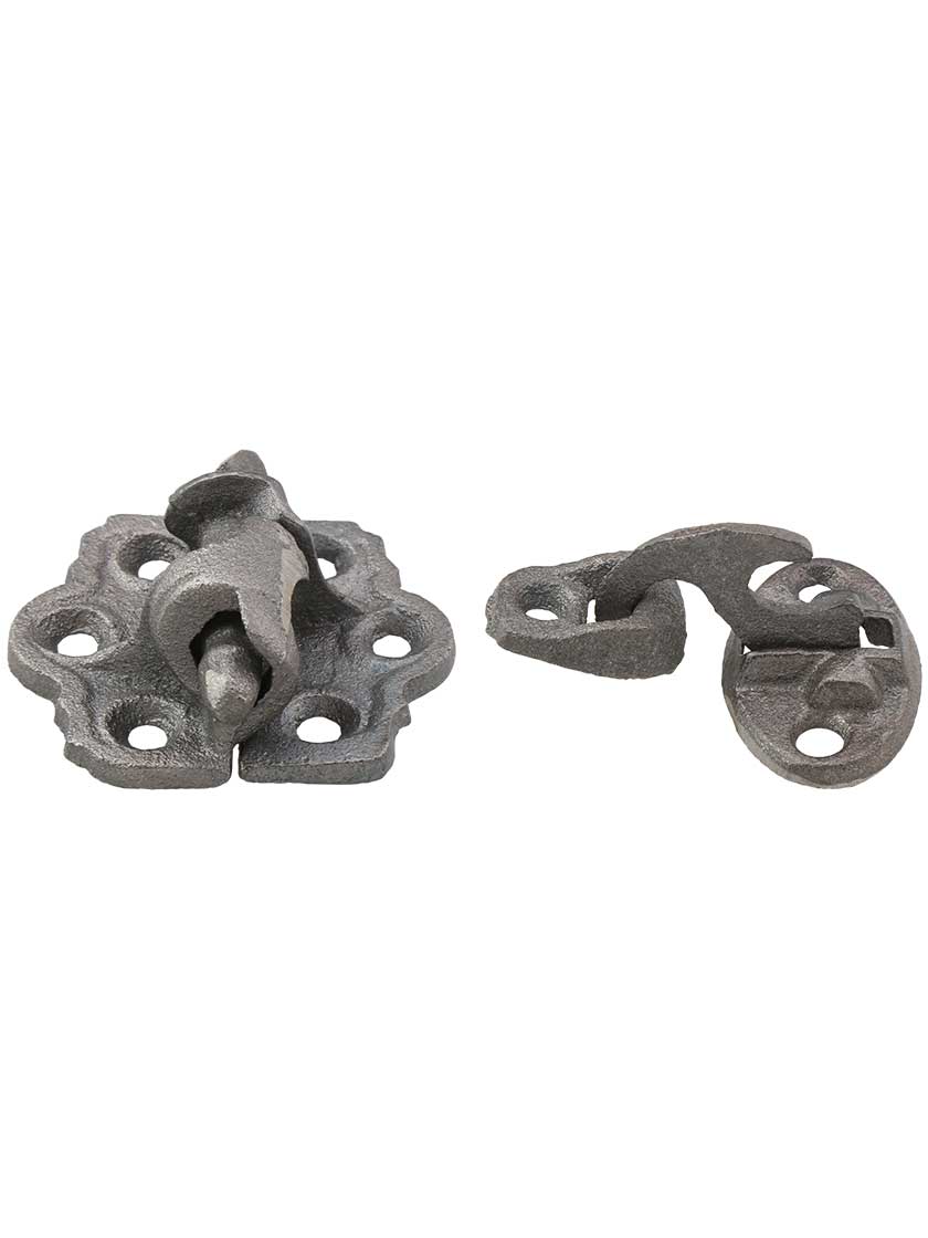 Set of Clarks Tip Cast Iron Shutter Hinges With 1 1/4 inch Throw