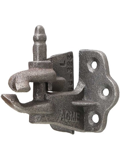 Alternate View of Set of Clarks Tip Cast Iron Shutter Hinges With 3 1/4 inch Throw.