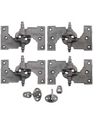 "Acme" Cast Iron Mortise Shutter Hinges - 6 1/2" x 3 1/2"