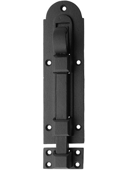 7 3/4 inch Cast Iron Talon Shutter Bolt With Black Primer Finish