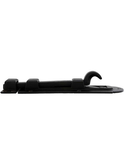 Alternate View of 7 3/4 inch Cast Iron Talon Shutter Bolt With Black Primer Finish