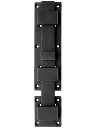 8 3/4 inch Cast Iron Shutter Bolt With Black Powder-Coated Finish