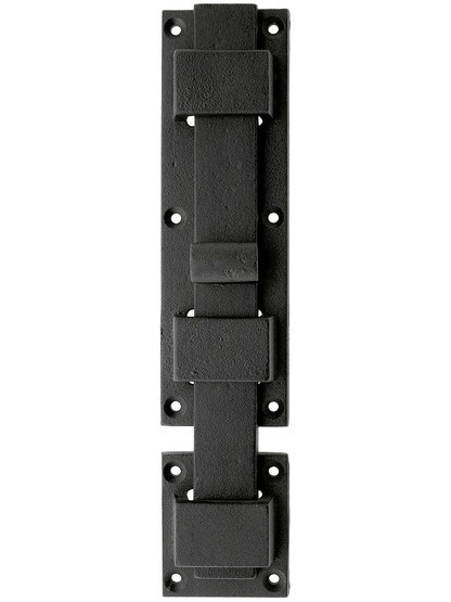 8 3/4 inch Cast Iron Shutter Bolt With Black Powder-Coated Finish