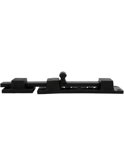 Alternate View of 8 3/4 inch Cast Iron Shutter Bolt With Black Powder-Coated Finish