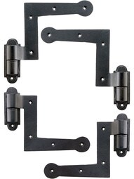 Set of Cast Iron New York Style Shutter Hinges With 1 1/2" Offset