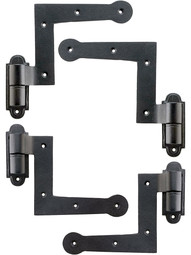 Set of Cast Iron New York Style Shutter Hinges With 1 1/2 inch Offset.