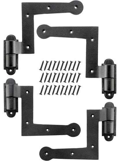 Alternate View 3 of Set of Cast Iron New York Style Shutter Hinges With 1 1/2 inch Offset.