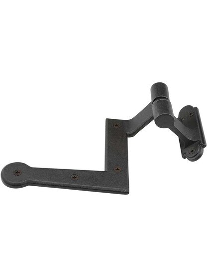 Alternate View of Set of Cast Iron New York Style Shutter Hinges With 2 1/4 inch Offset.